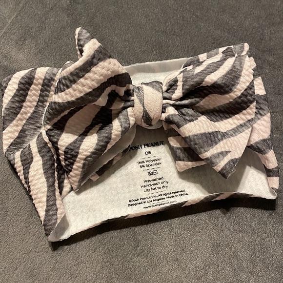 2 pc 6/12 & Headband Posh Peanut Koko Soft Pink Hues Zebra Twirl Dress LIKE NEW - Picture 12 of 13